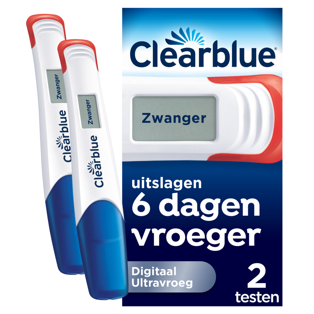 Clearblue 6x  Zwangerschapstest Ultravroeg Digitaal 2 stuks