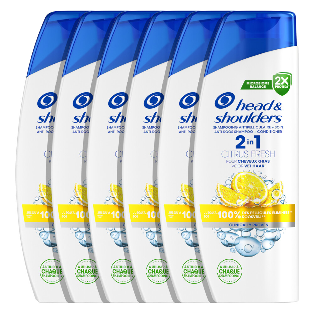 6x Head&Shoulders Shampoo Citrus Fresh 400 ml