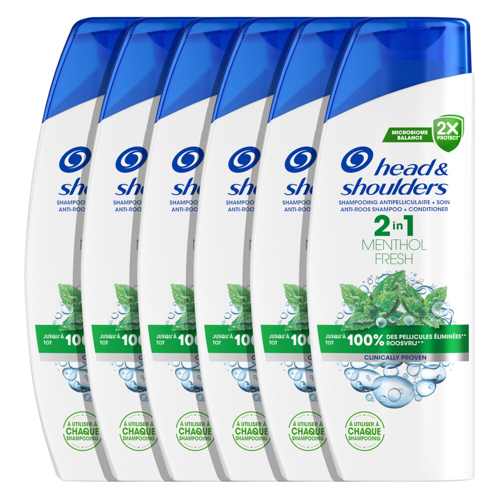 6x Head&Shoulders 2in1 Menthol Fresh 300 ml