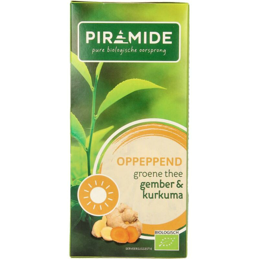 Piramide Groene Thee Oppeppend Gember&Kurkuma 20 stuks