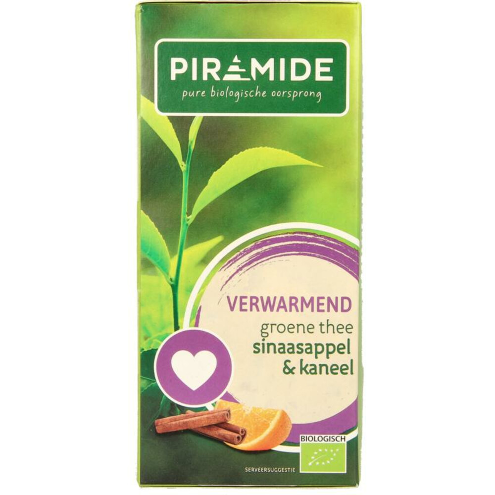 Piramide Groene Thee Verwarmend Sinaasappel&Kaneel 20 stuks