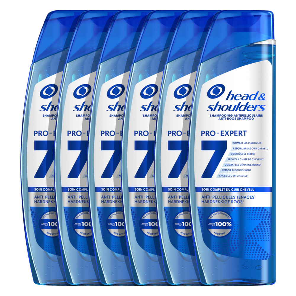 6x Head&Shoulders Shampoo Pro-Expert 7 Hardnekkige Roos 250 ml