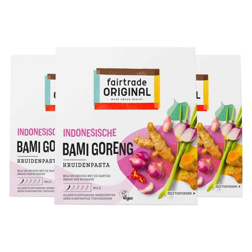 3x Fairtrade Original Boemboe Bami Goreng 75 gr