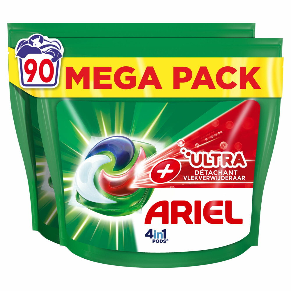 Ariel 4in1 Wasmiddel Pods Ultra Vlekverwijderaar 90 stuks