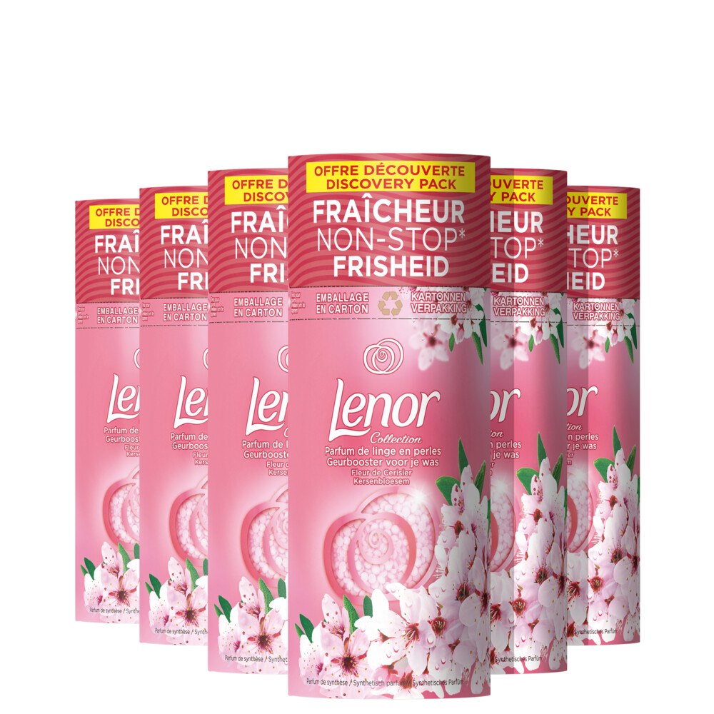 6x Lenor In-wash Geurbooster Kersenbloesem 11 wasbeurten 140 gr
