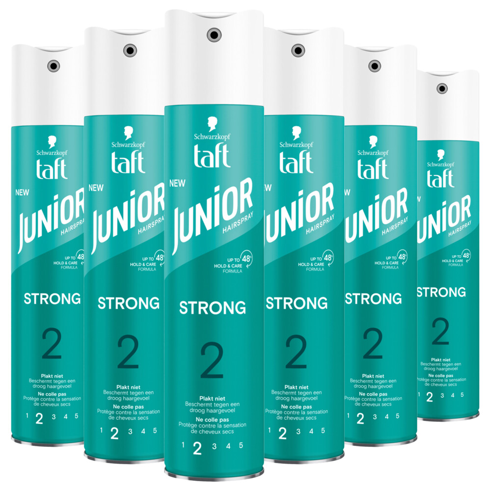 6x Taft Junior Haarspray Strong 250 ml