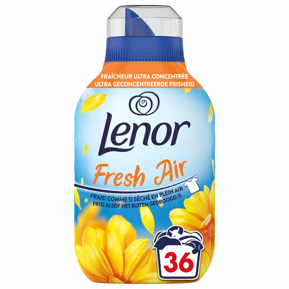 6x Lenor Wasverzachter Fresh Air Zonnestralen 36 Wasbeurten 504 ml