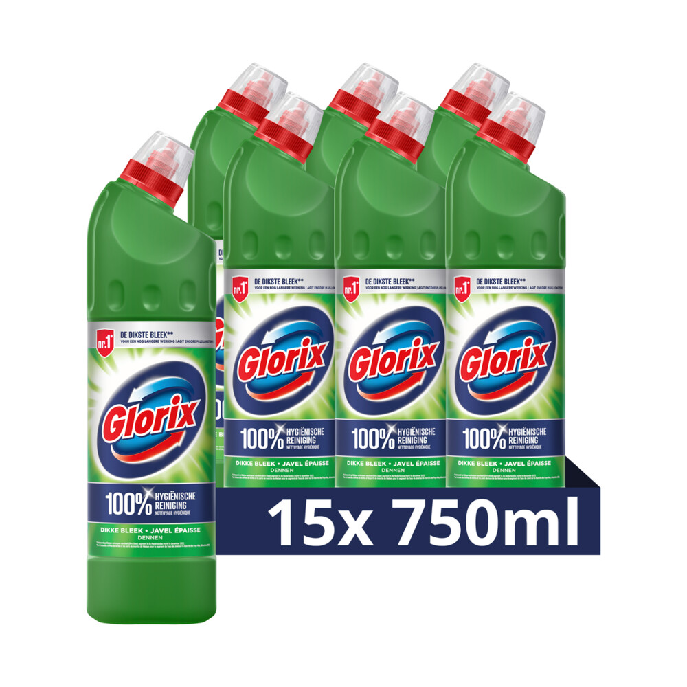 15x Glorix Bleek Dennen 750 ml