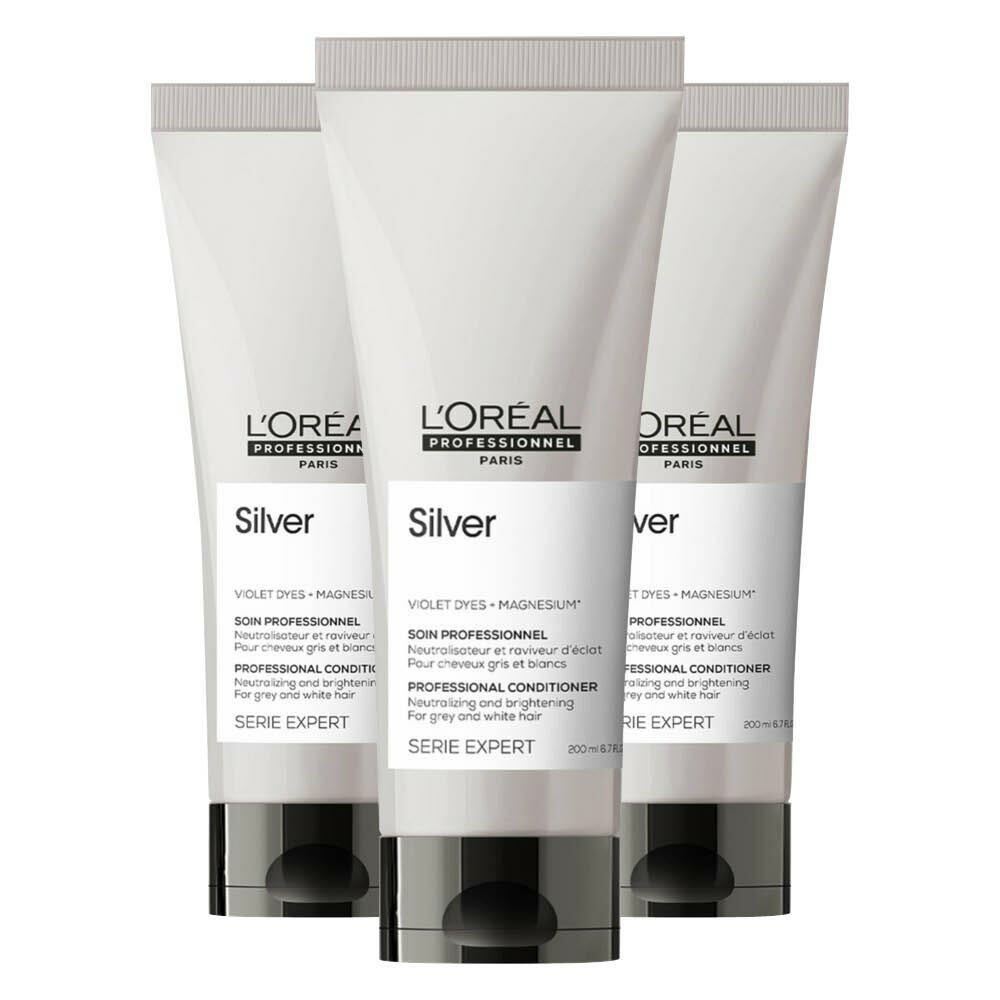 3x L'Oréal Professionnel Silver Conditioner 200 ml