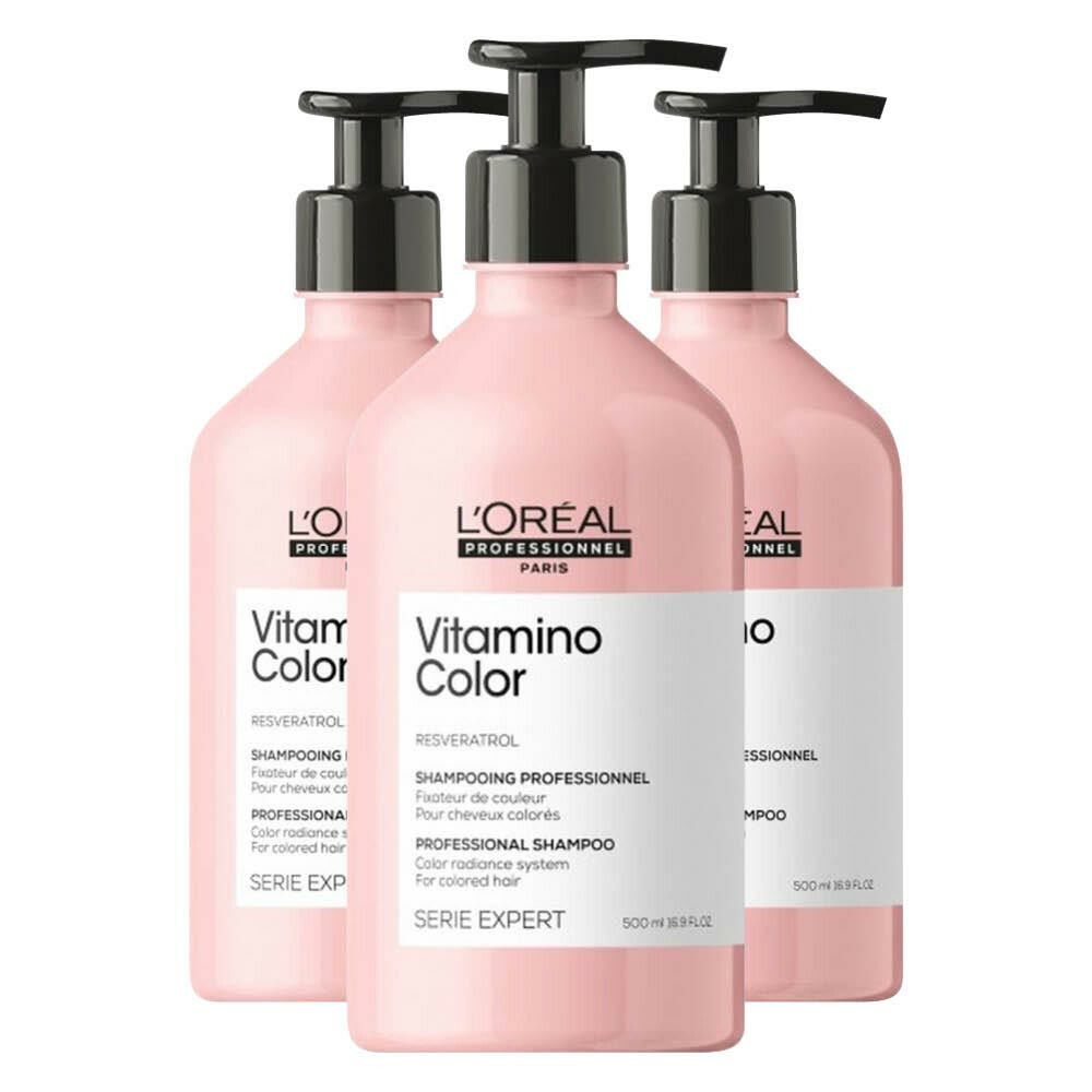 3x L'Oréal Professionnel Vitamino Color Shampoo 500 ml