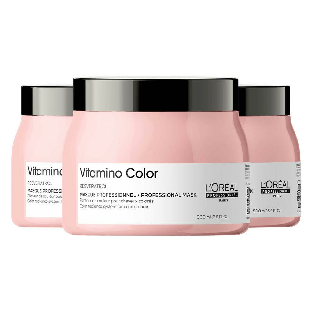 3x L'Oréal Professionnel Vitamino Color Haarmasker 500 ml