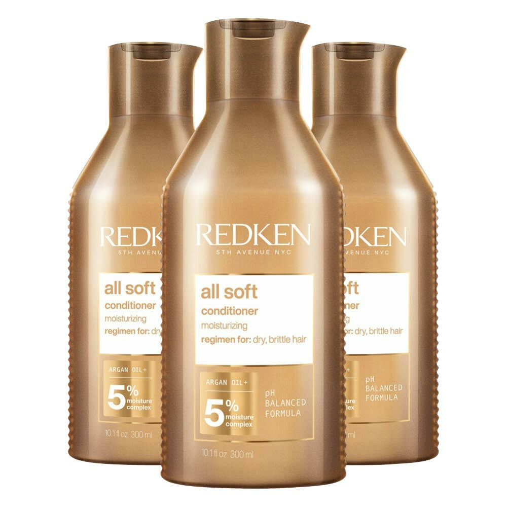 3x Redken All Soft Conditioner 300 ml