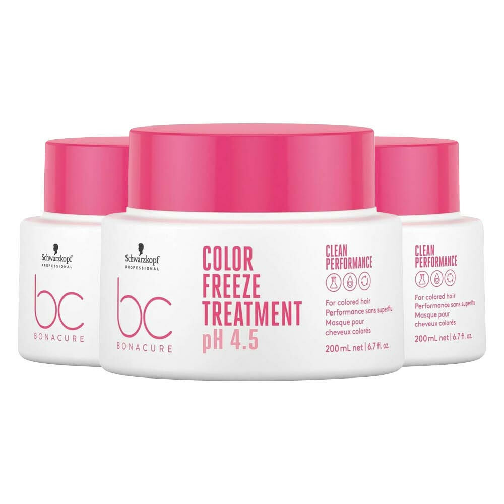 3x Schwarzkopf Professional Bonacure Color Freeze Haarmasker 200 ml