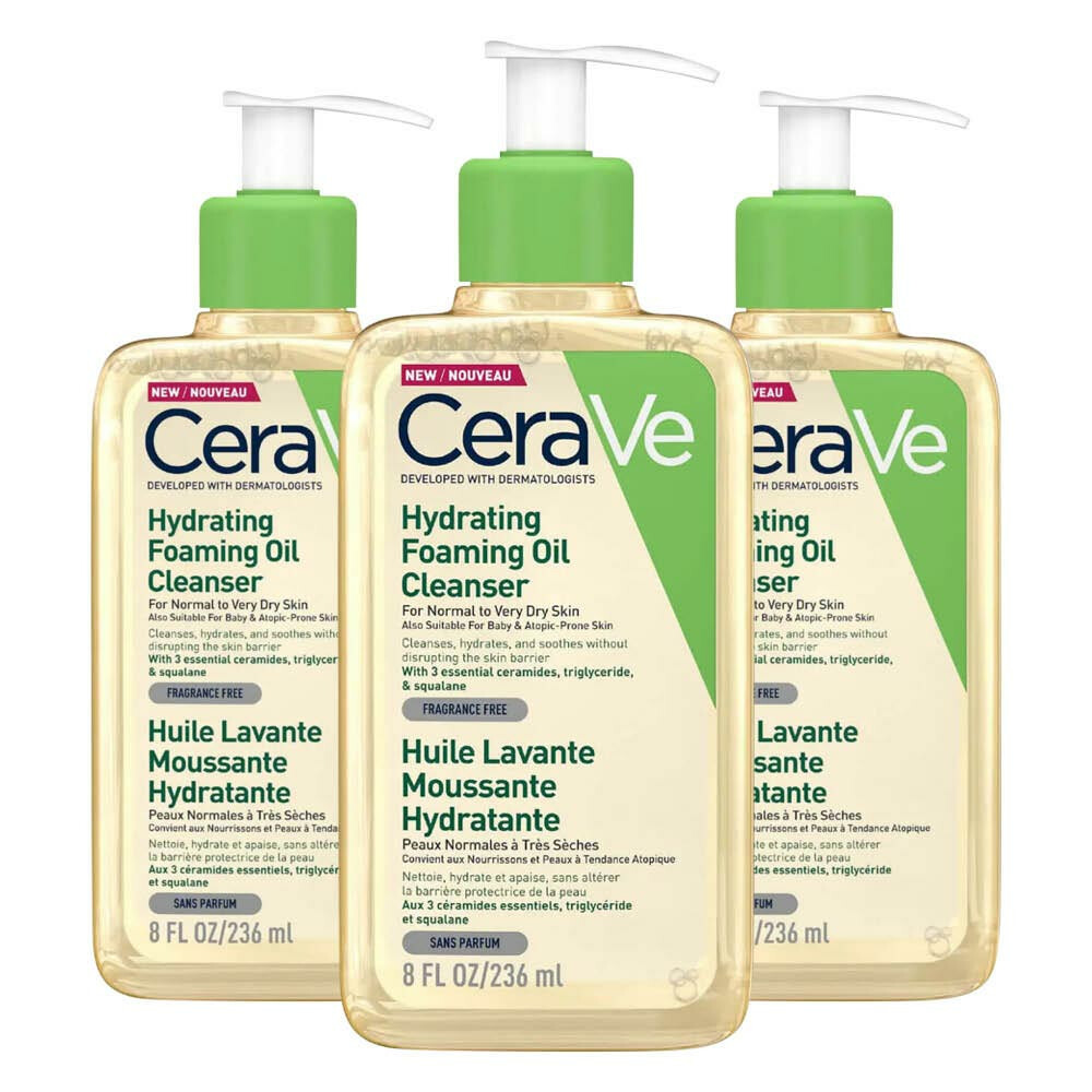 3x CeraVe Schuimende Reinigingsolie 236 ml