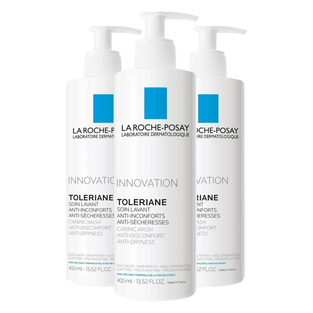 3x La Roche Posay Toleriane Hydraterende Reinigende Crème 400 ml