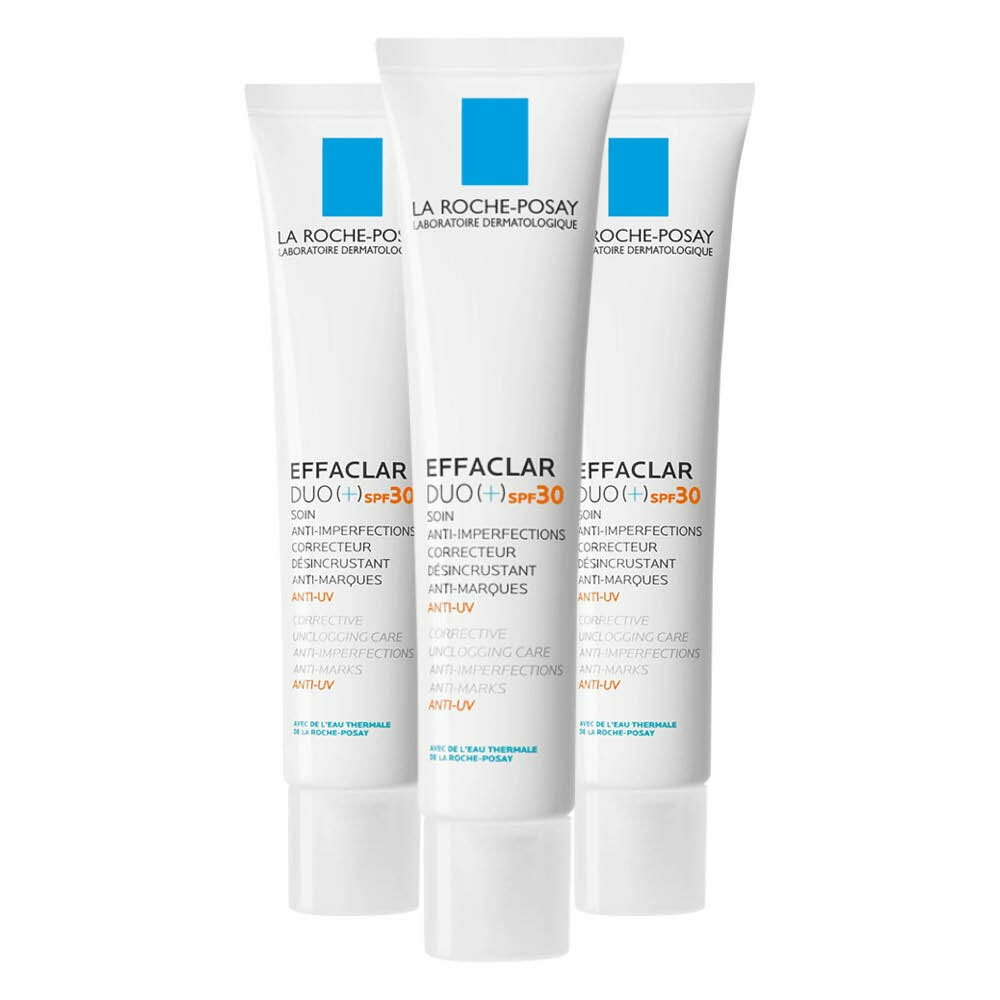 3x La Roche Posay Effaclar Duo+ Dagcrème SPF 30 40 ml