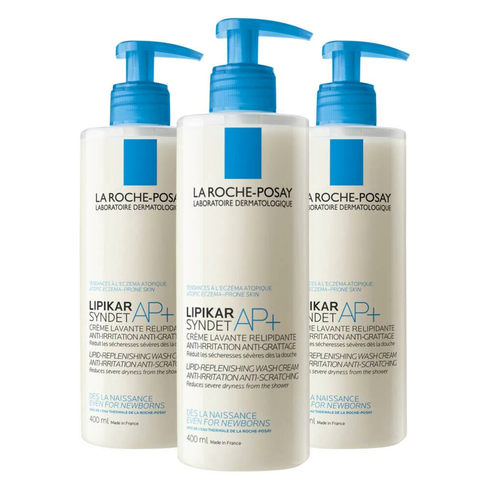 3x La Roche Posay Lipikar SyndetAP+ Douchecreme 400 ml