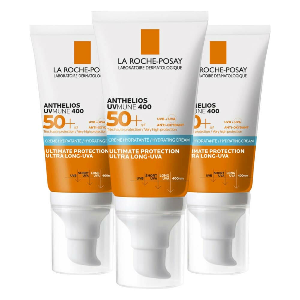 3x La Roche Posay Anthelios Ultra Zonnebrandcrème Gezicht SPF 50+ 50 ml