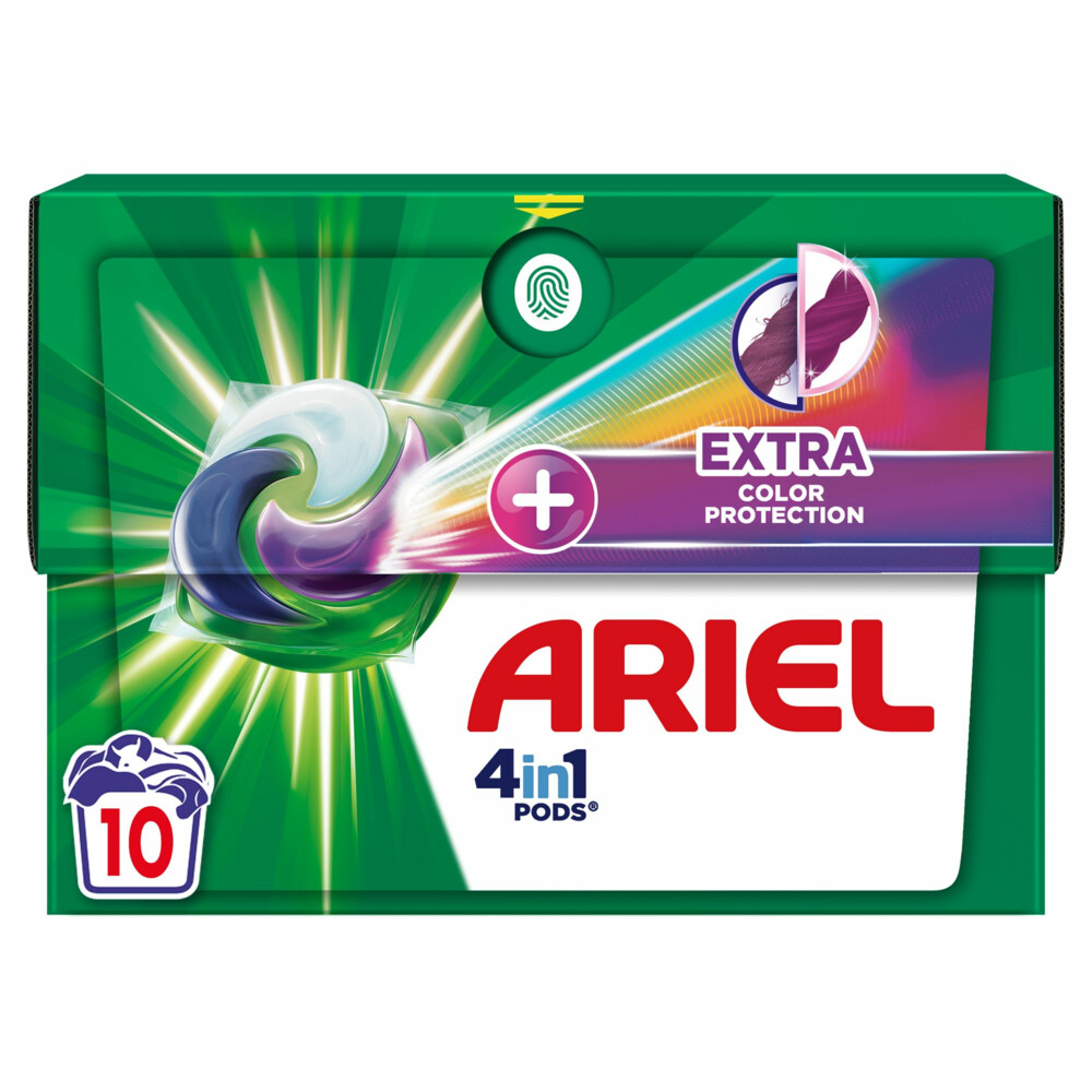2e halve prijs: Ariel 4in1 Pods Wasmiddelcapsules Vezelbescherming 10 stuks