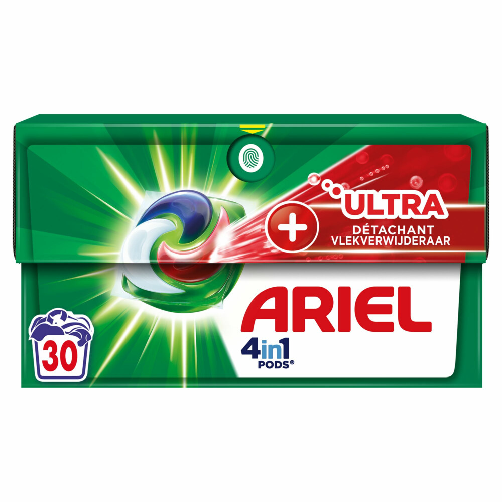 2e halve prijs: Ariel 4in1 Pods Wasmiddelcapsules Ultra Vlekverwijderaar 30 stuks