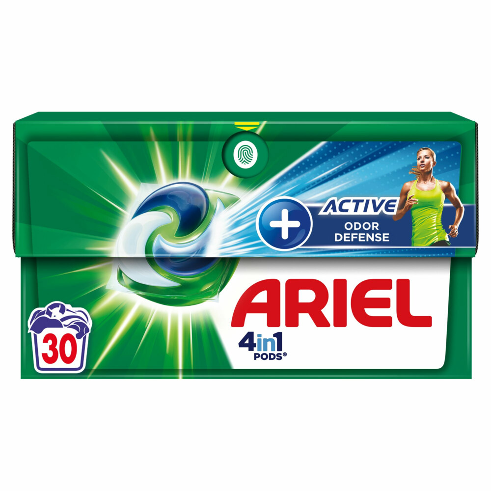 2e halve prijs: Ariel 4in1 Pods Wasmiddelcapsules Actieve Geurbestrijding 30 stuks