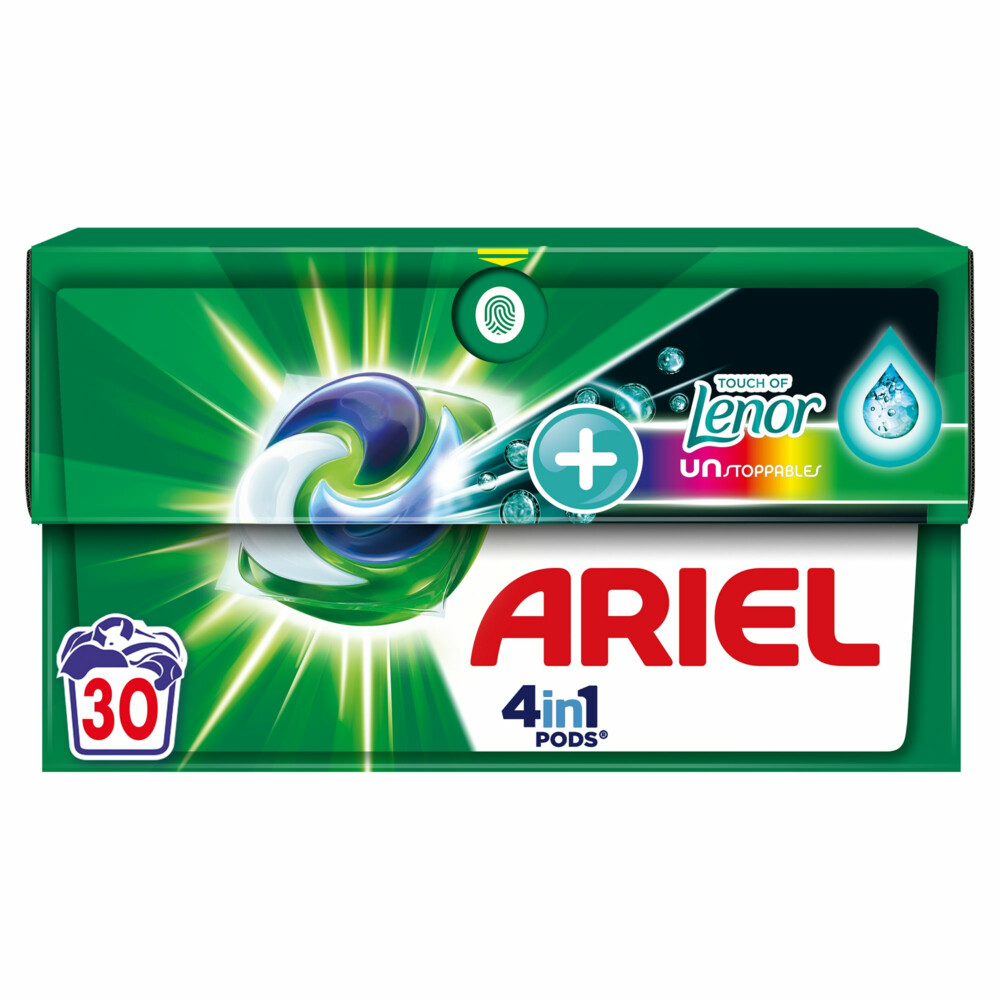 2e halve prijs: Ariel 4in1 Pods Wasmiddelcapsules Color Lenor Unstoppables 30 stuks