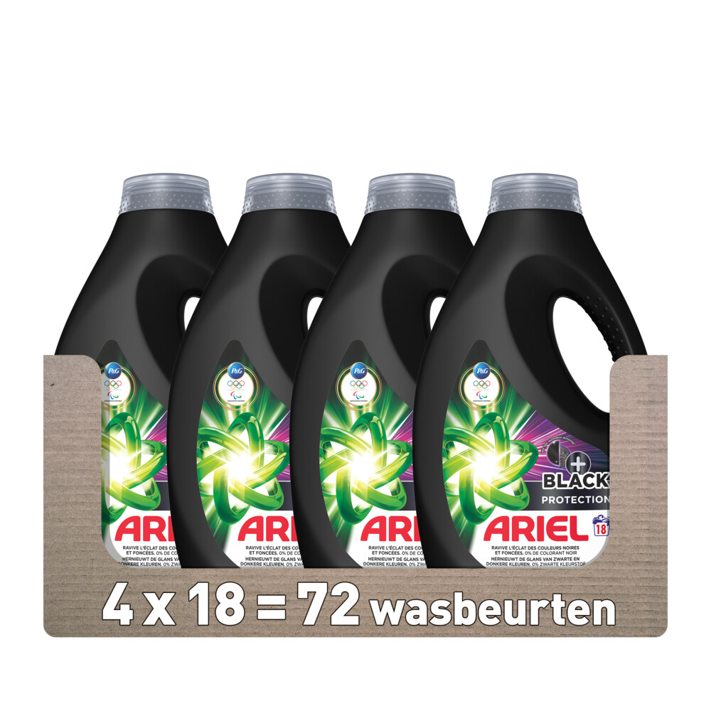 4x Ariel Vloeibaar Wasmiddel +Revita Black 18 Wasbeurten 810 ml