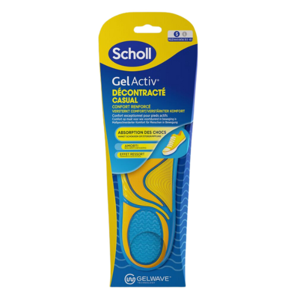 4x Scholl GelActiv Inlegzolen Casual Small Maat 35.5-40.5 1 paar