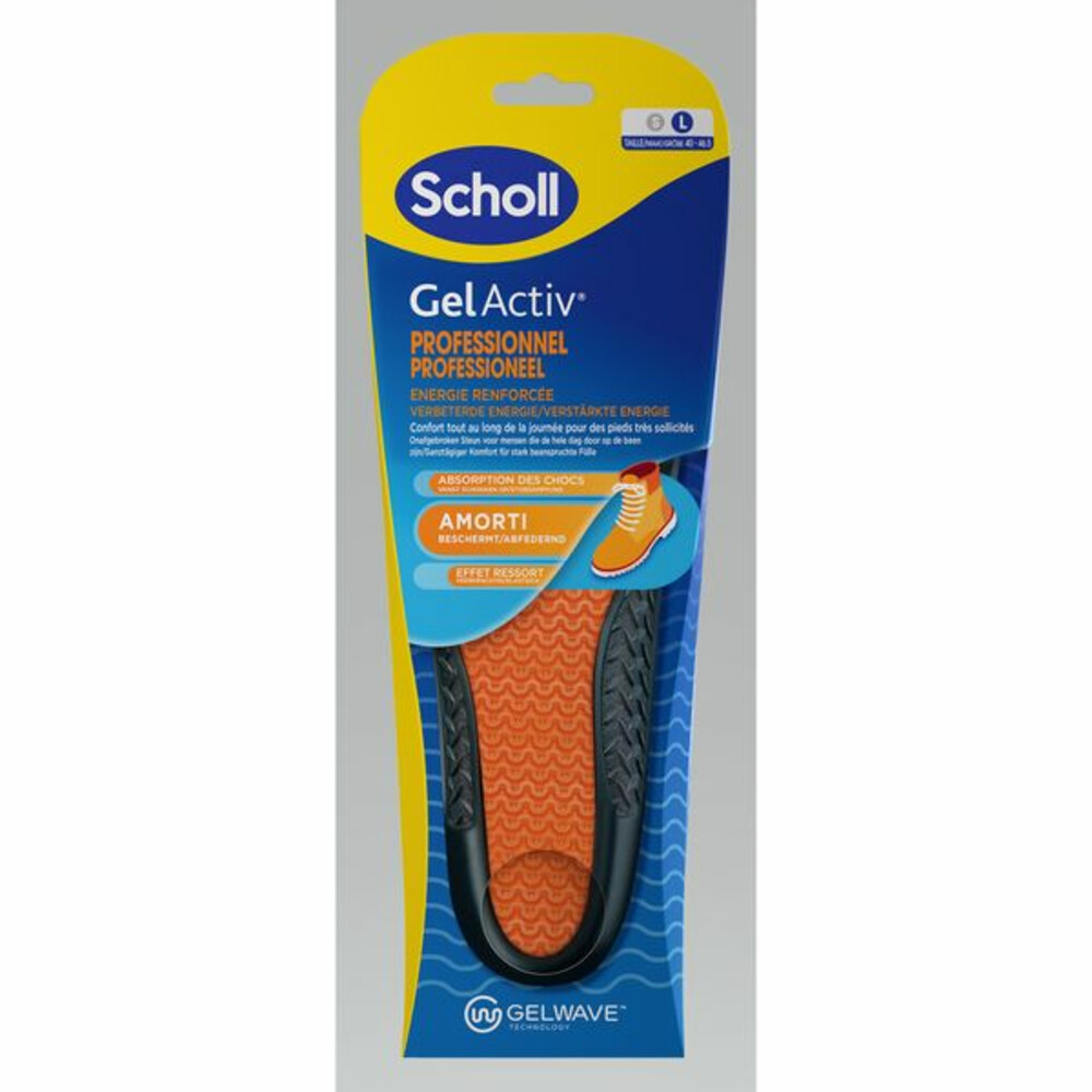 4x Scholl GelActiv Inlegzolen Professioneel Large Maat 41-46.5 1 paar