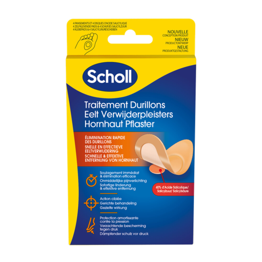 Scholl Eelt Verwijderpleisters 4 stuks