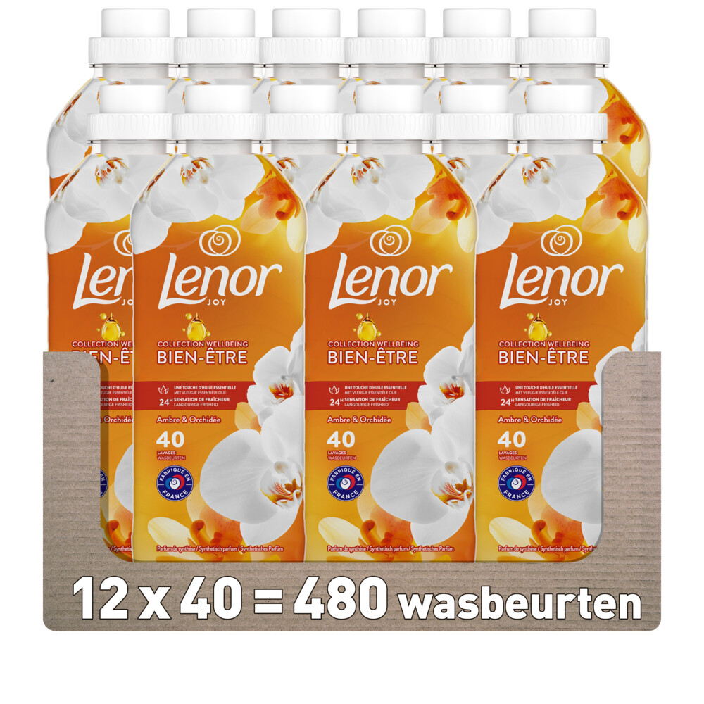 12x Lenor Wasverzachter Amber&Orchidee 40 Wasbeurten 840 ml