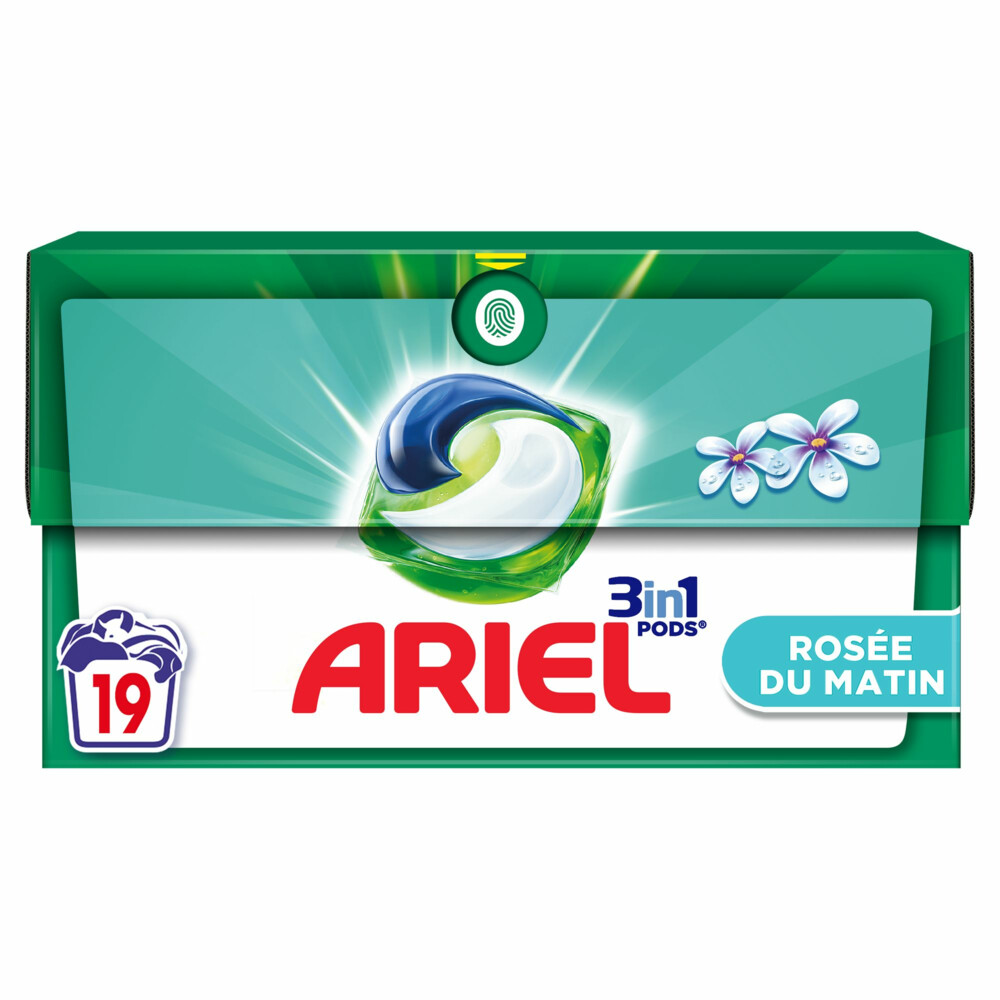 2e halve prijs: Ariel 3in1 Pods Wasmiddelcapsules Ochtend Dauw 19 stuks