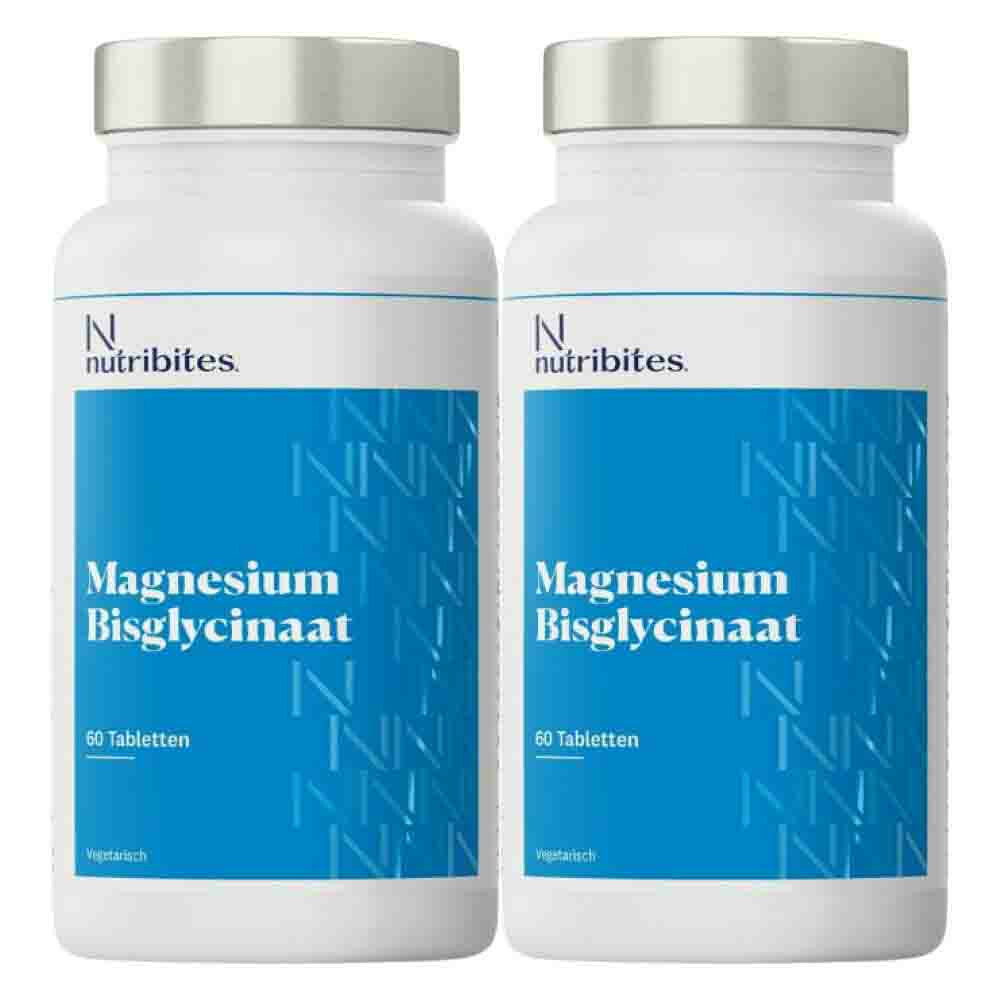 Gratis Verzending: 2x Nutribites Magnesium Bisglycinaat 60 tabletten