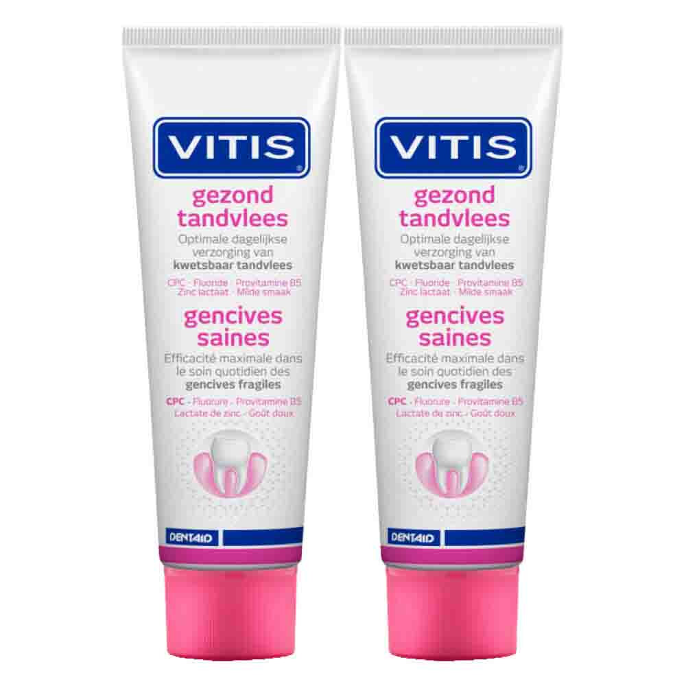 2x Vitis Tandpasta Gezond Tandvlees 75 ml