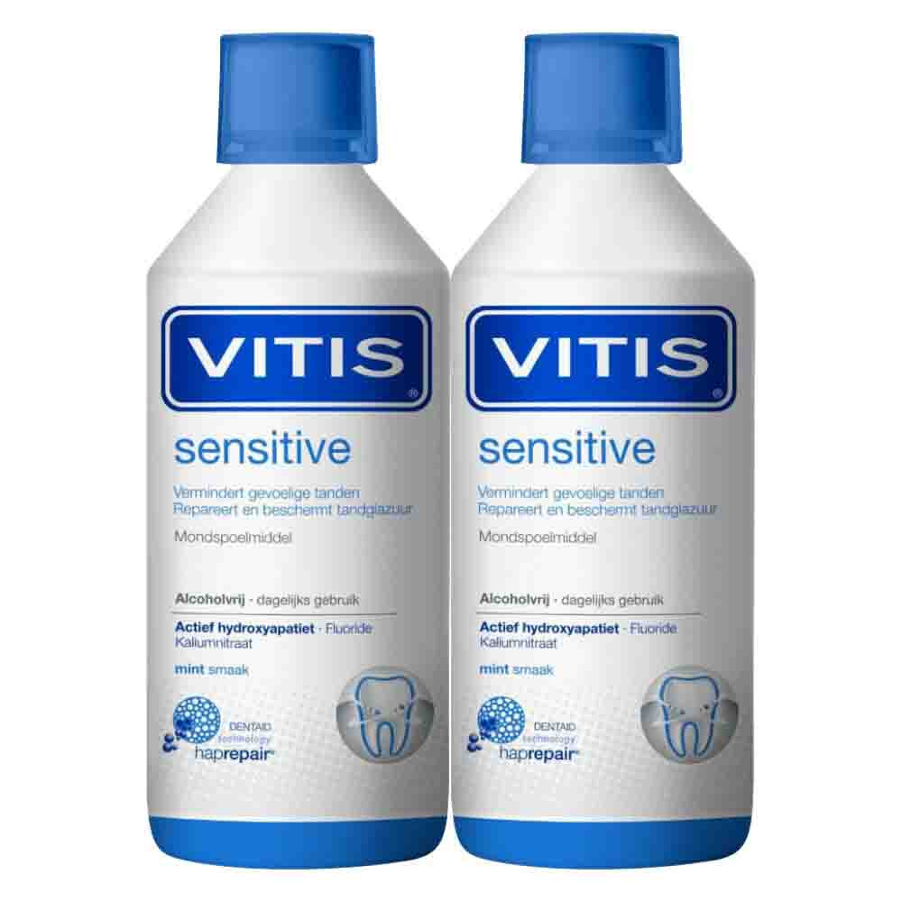 2x Vitis Mondwater Sensitive 500 ml