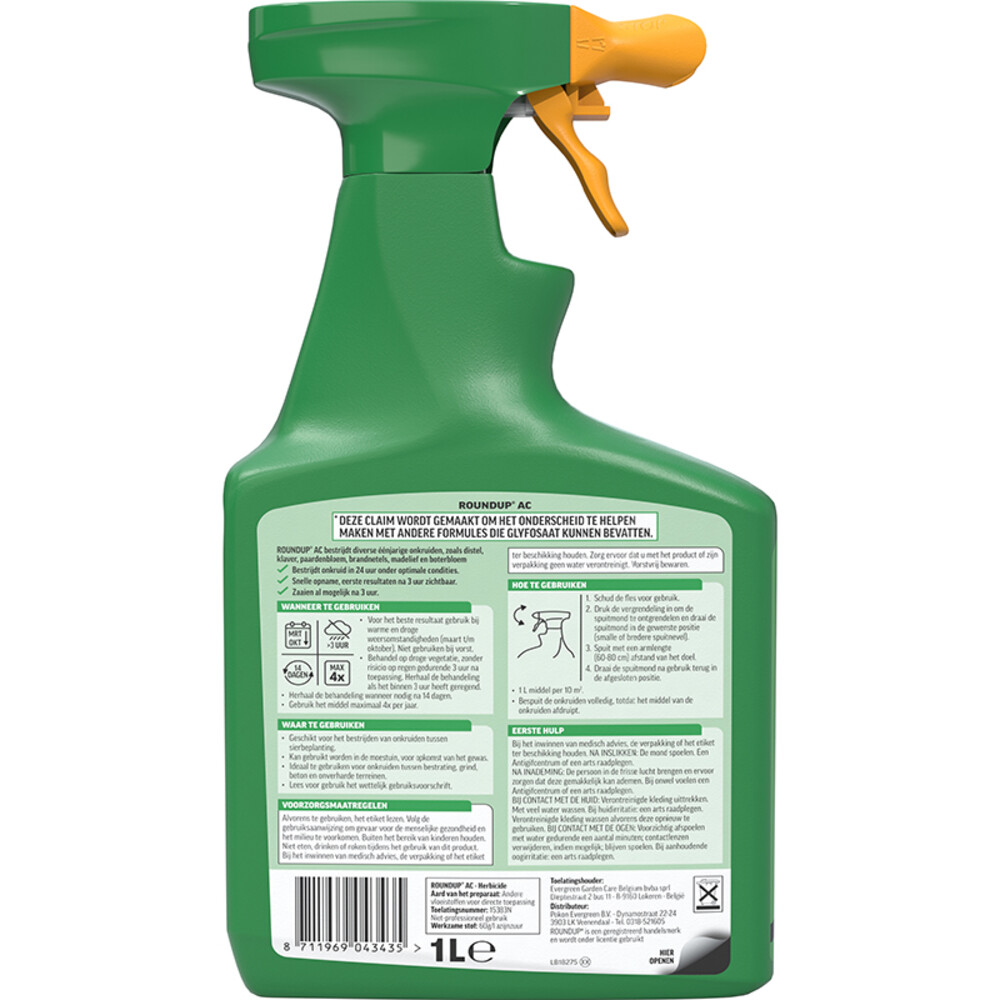 Roundup AC Totaal Onkruidvrij Kant en Klaar Sprayer 1 liter, foto 3