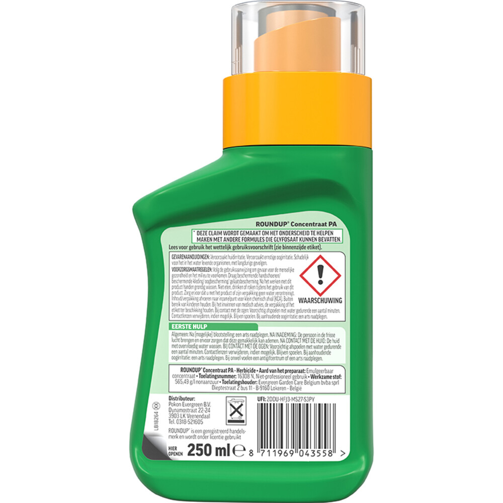 Roundup PA Totaal Onkruidvrij Concentraat 250 ml, foto 2