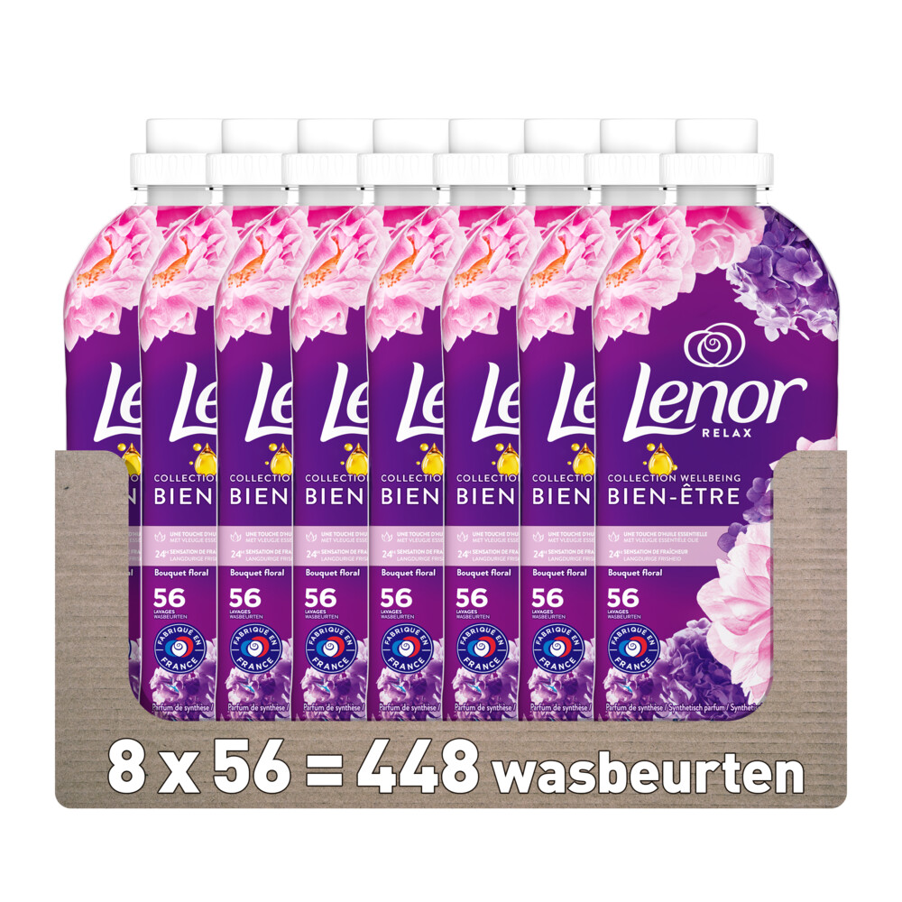 8x Lenor Wasverzachter Bloemenboeket 56 Wasbeurten 1176 ml