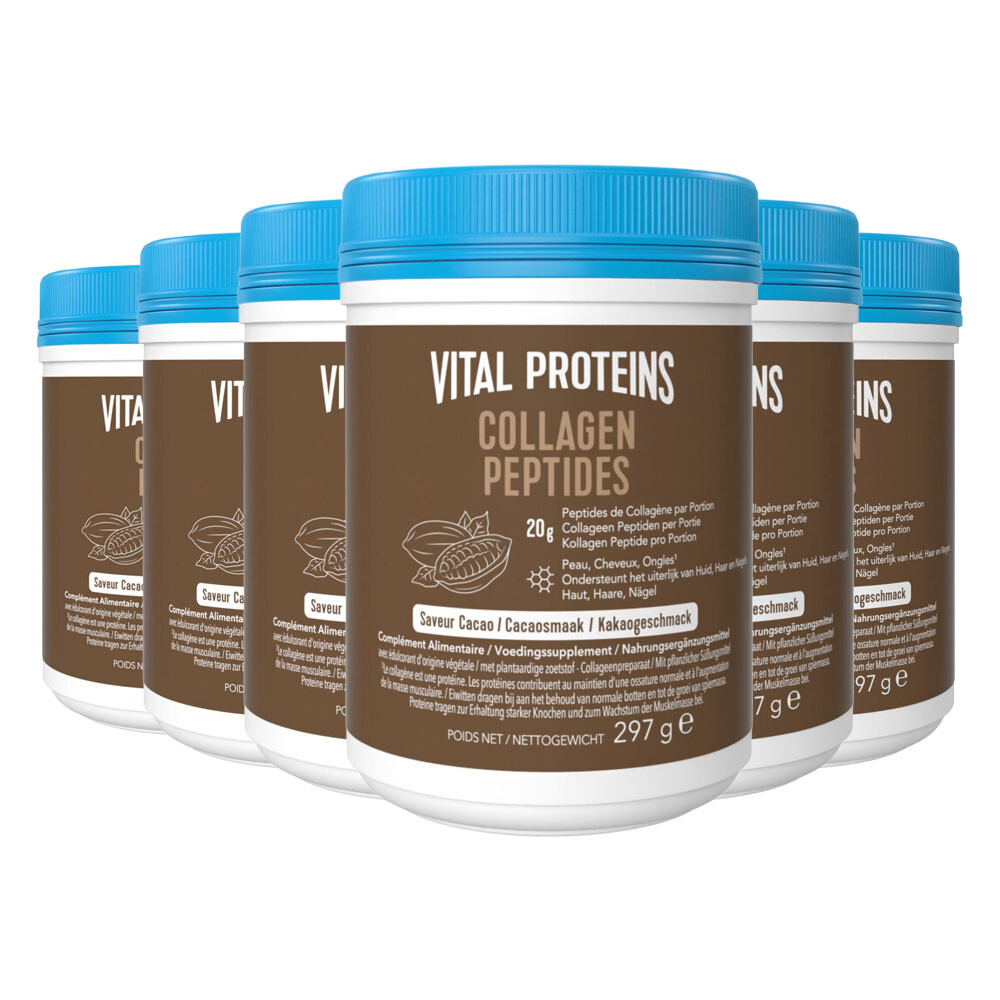 6x Vital Proteins Collagen Peptides Cacaosmaak 297 gr