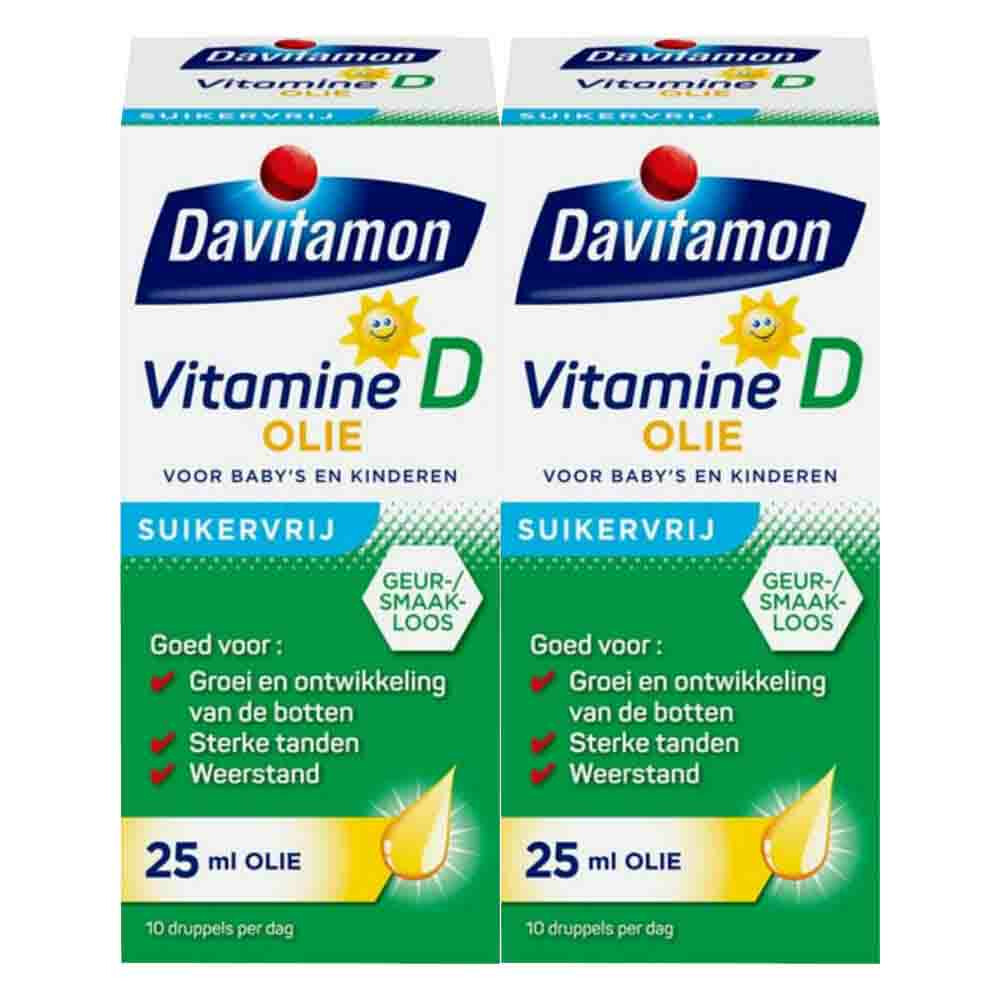 2x Davitamon Vitamine D Olie 25 ml