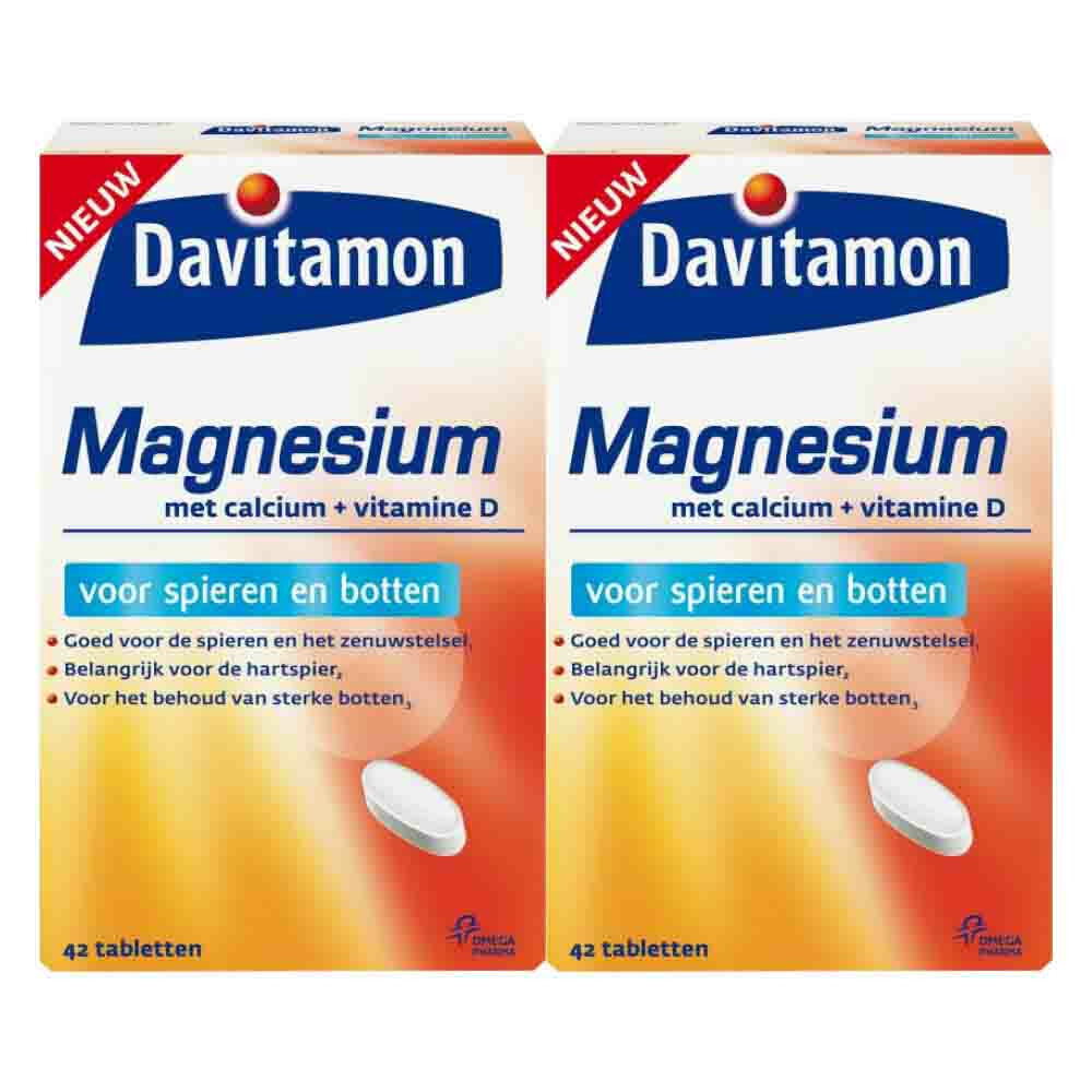 Gratis Verzending: 2x Davitamon Magnesium Spieren en Botten 42 tabletten