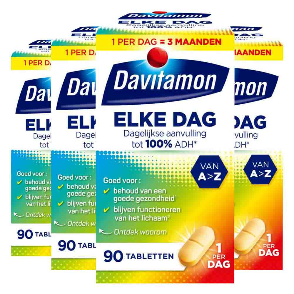 4x Davitamon Elke Dag 90 tabletten