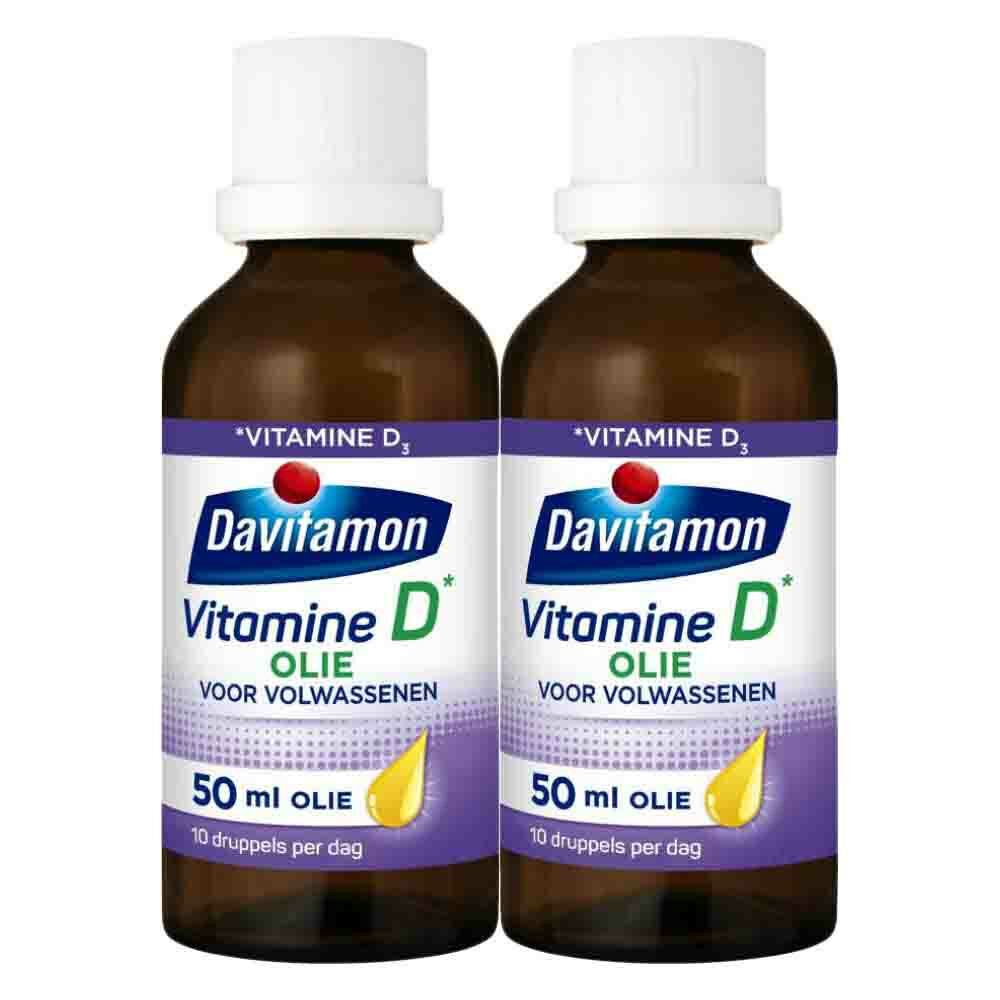 2x Davitamon Vitamine D Olie Volwassenen 50 ml