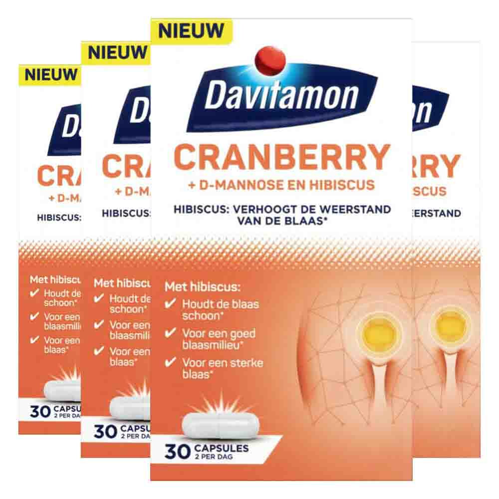 4x Davitamon Cranberry 30 capsules
