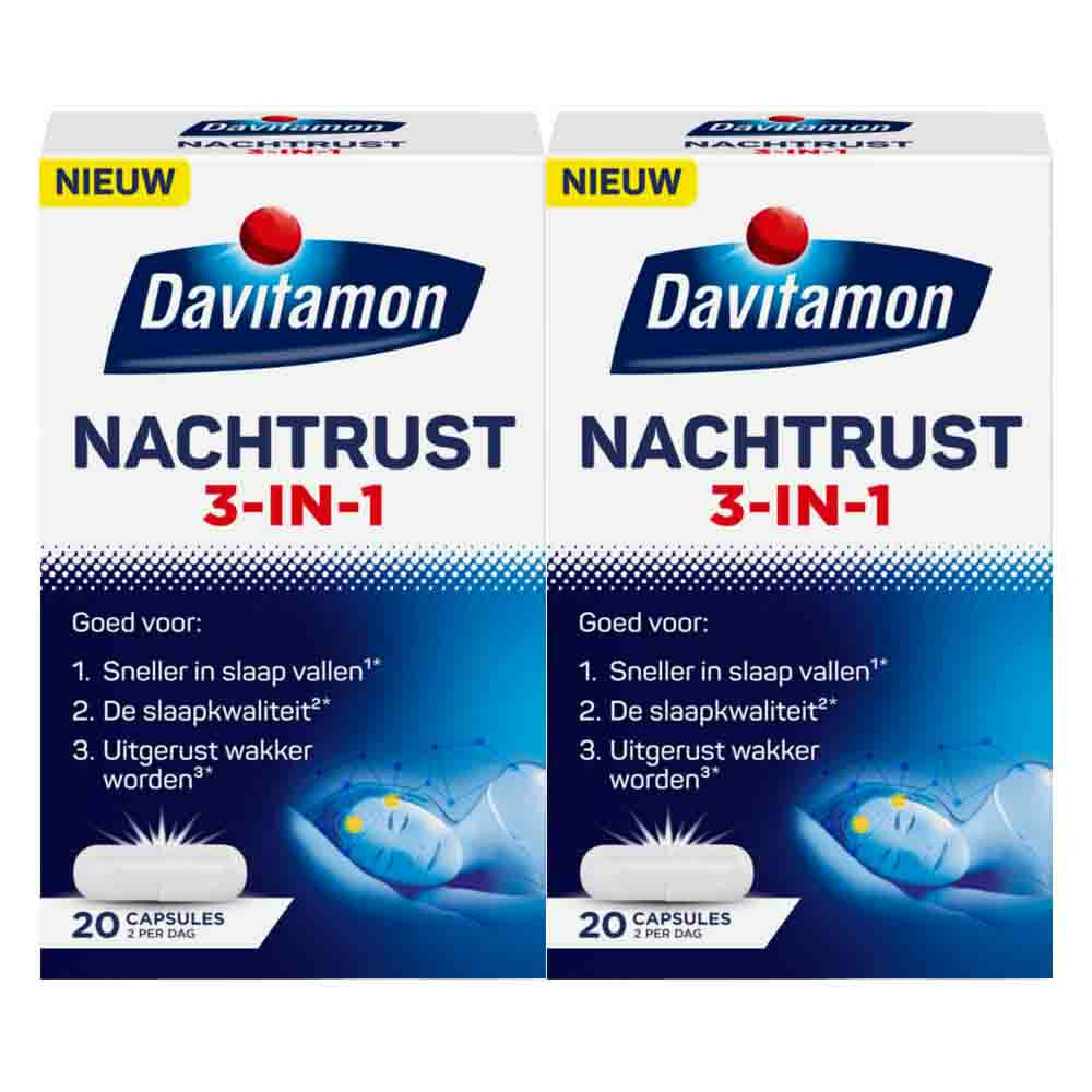 Gratis Verzending: 2x Davitamon Nachtrust 3-in-1 20 capsules