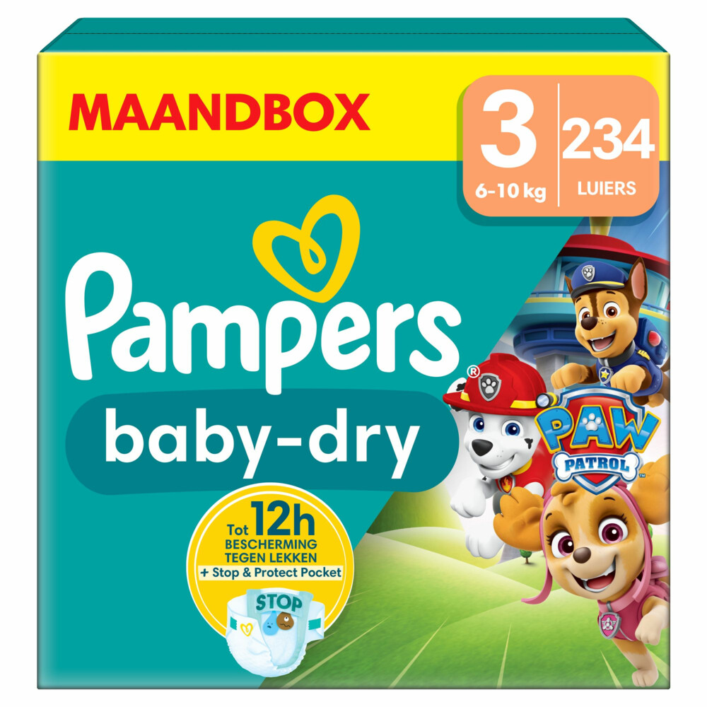 Pampers Baby Dry Luiers Paw Patrol Maat 3 (6-10 kg) 234 stuks