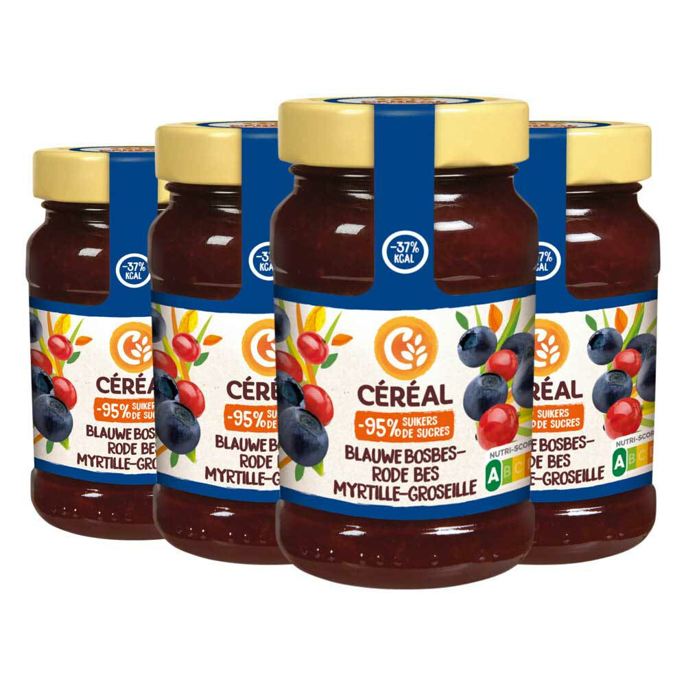 4x Céréal Jam Bosbes&Rode Bes 270 gr