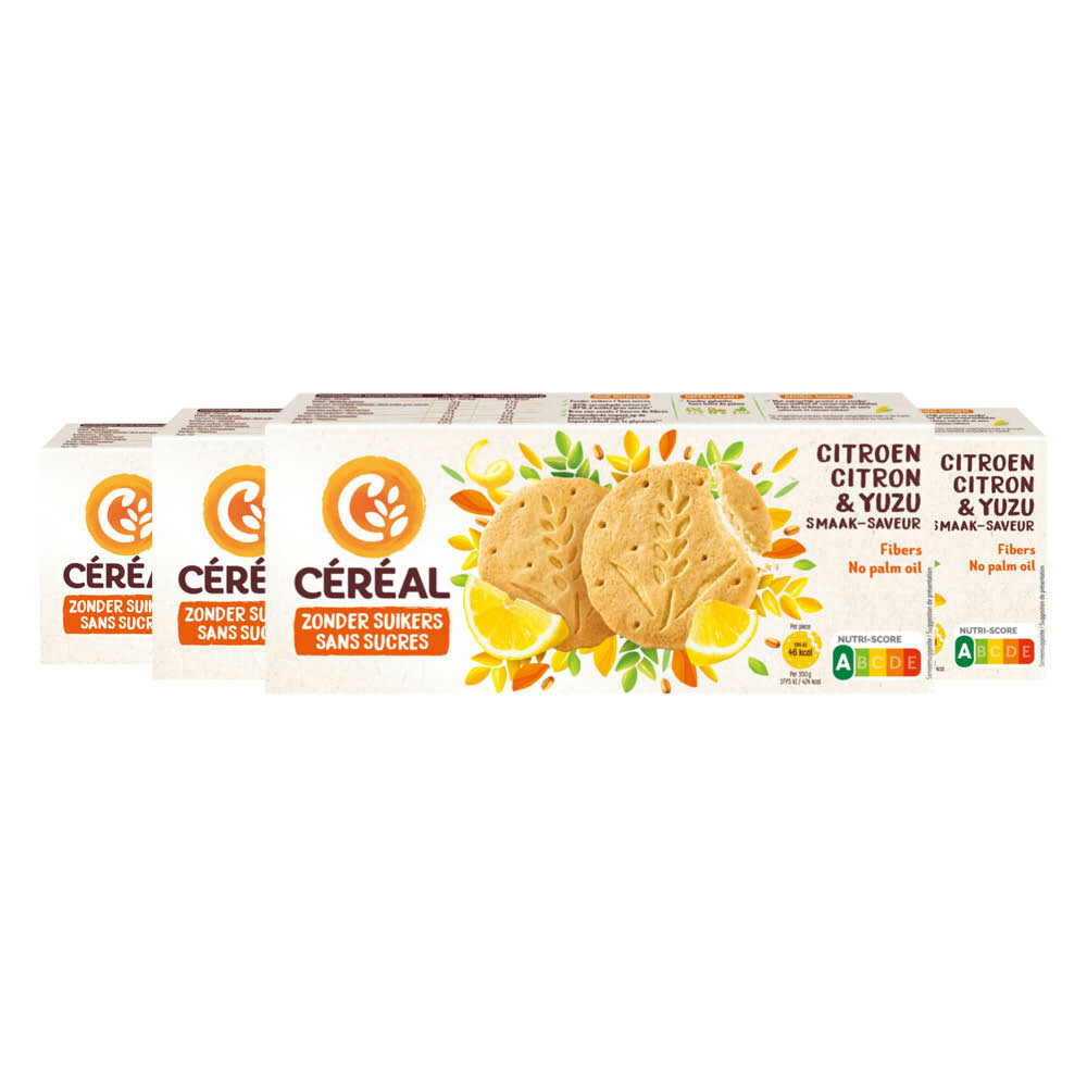 4x Céréal Koekjes Citroen&Yuzu 132 gr