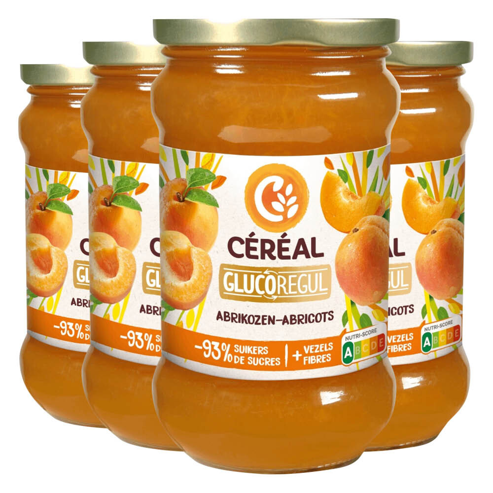 4x Céréal Jam Abrikozen 320 gr