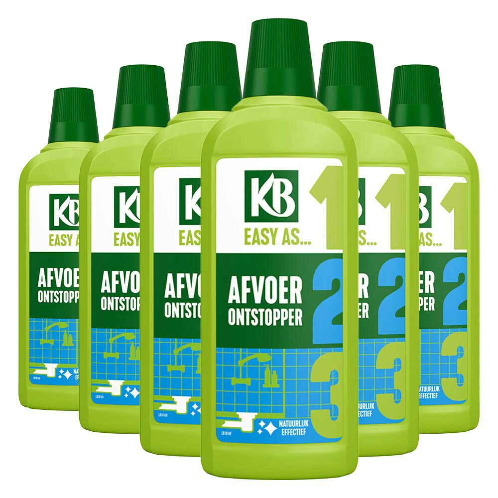 6x KB Easy Afvoer Ontstopper Concentraat 750 ml